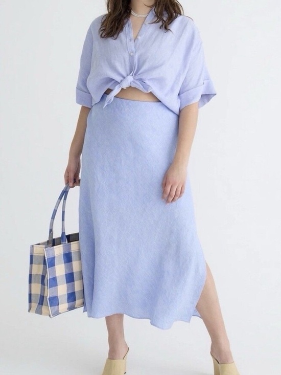 J. Crew Dresses & Skirts - NWT J. Crew Women's Gwyneth Slip Skirt in Linen Size XL